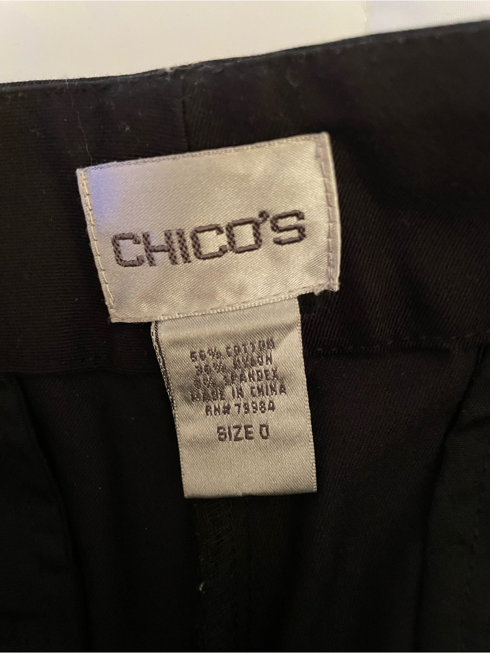 Chico’s Black Chinos NWOT